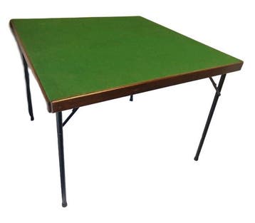 1960s Grote bridgetafel (91 cm) met inklapbare poten - Tafel