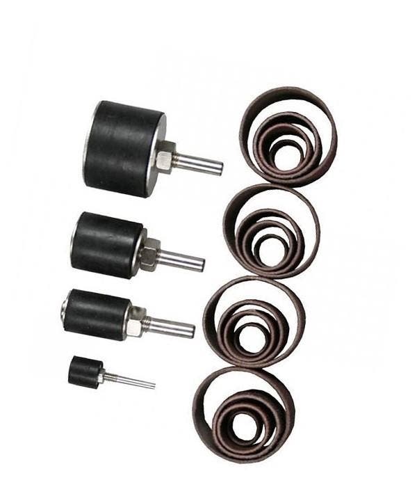 Schuurschijfset (20 delig) met schuurbanden, Doe-het-zelf en Bouw, Gereedschap | Overige machines, Nieuw, Verzenden