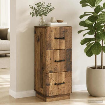 vidaXL Ladekast 33 x 34,5 x 87 cm Bewerkt hout Oud hout, Verzenden, Nieuw