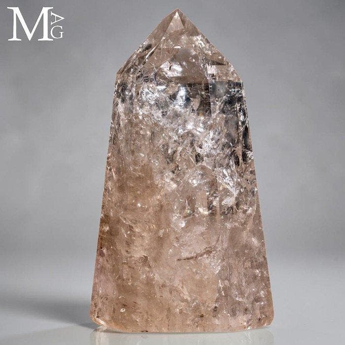 Massieve natuurlijke rookkwarts-toren met uitstekende, Verzamelen, Mineralen en Fossielen
