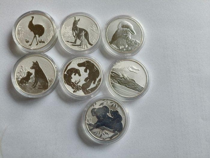 Australie. 2 Dollars 2018/2024 Australian Wildlife 2 Oz (7, Postzegels en Munten, Munten | Europa | Niet-Euromunten