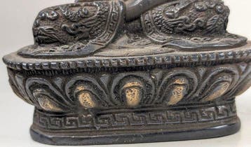 midden 20e eeuw, bronzen Shakyamuni Boeddhabeeld. - Brons -