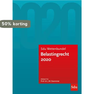 Sdu Wettenbundel Belastingrecht 2020 9789012405447, Verzenden