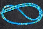 Ketting met natuurlijke opaal AAA+ blauw, 36 karaat- 11 g -