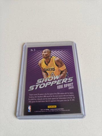 2015/16 Panini Revolution Kobe Bryant 5 Insert card - 1 Card, Nieuw