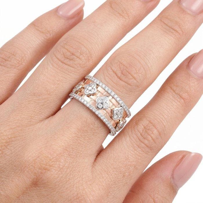Bague - 14 carats Or rose - 0.54ct. tw. Diamant (Naturelle), Bijoux, Sacs & Beauté, Bagues