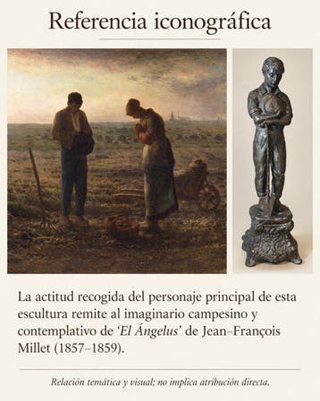 sculptuur, LAngélus de Jean-François Millet ca. 1860 - 38