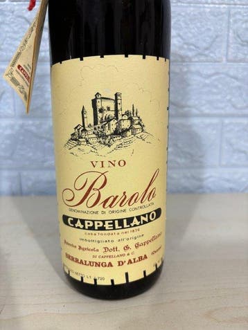 1967 Cappellano, Barolo - Serralunga dAlba DOCG - 1 Fles, Nieuw