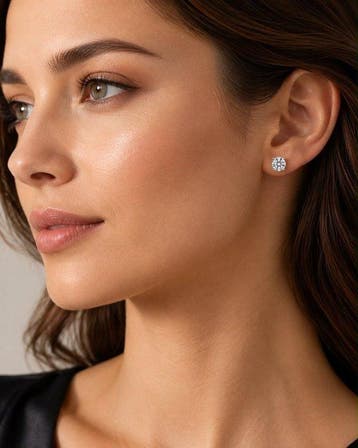 Oorstekers - 18 karaat Witgoud - 2.06ct. tw. Diamant