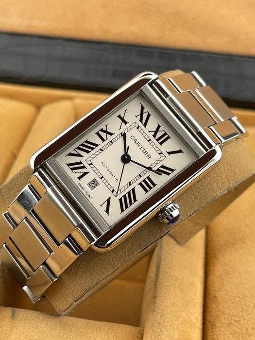 Cartier - Tank XL Automatic - Sans prix de réserve - 3800 -, Handtassen en Accessoires, Horloges | Heren