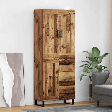 vidaXL Highboard 2 st Oudhout 69,5 x 34 x 180 cm Bewerkt, Verzenden, Nieuw