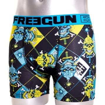 FreeGun Polyester Boxershorts Underwear Skull Zwart Groen, Verzenden, Vechtsport, Nieuw, FreeGun