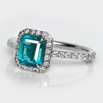 Sans prix de réserve - Bague - 14 carats Or blanc, IGI 1,40