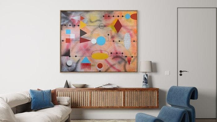M.Chiera (1969) - Interferences. XXL, Antiquités & Art, Art | Peinture | Moderne