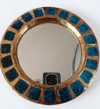 Mithé Espelt - Miroir mural - Céramique émaillée, dorure au
