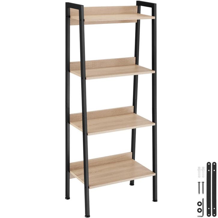 tectake Wandrek - 57,5 x 34 x 138 cm, Industrieel licht hout, Huis en Inrichting, Overige Huis en Inrichting, Verzenden