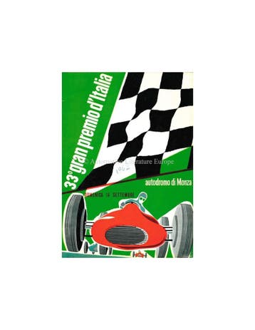 1962 33E GRAND PRIX VAN ITALIE (MONZA) OFFICIELE CATALOGUS
