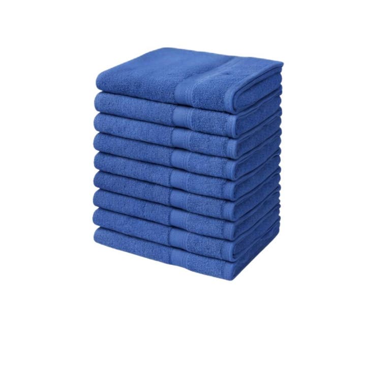 Handdoeken 50×100 cm – Set van 10 – 400 g/m² - Blauw, Maison & Meubles, Salle de bain | Linge de bain & Accessoires, Envoi