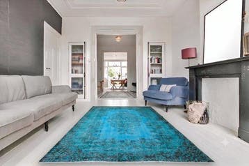 Bleu vintage - Tapis - 270 cm - 170 cm - avec certificat