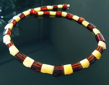 Amber Halsketting - Antiek/vintage - echte Baltische amber