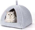 Kattenmand - Kattenhuis - Wigwam - 38x38x33 cm - Grijs - Nob, Dieren en Toebehoren, Kattenmanden, Verzenden, Nieuw