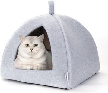 Kattenmand - Kattenhuis - Wigwam - 38x38x33 cm - Grijs - Nob, Verzenden