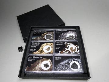 Collection de météorites - 5 météorites + 1 téktite - kit de