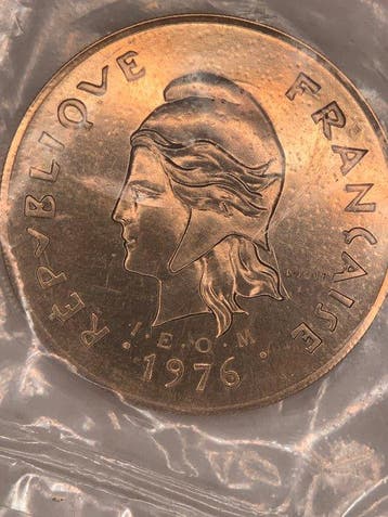 Polynésie française. 100 Francs 1976 Essai (Sans prix de