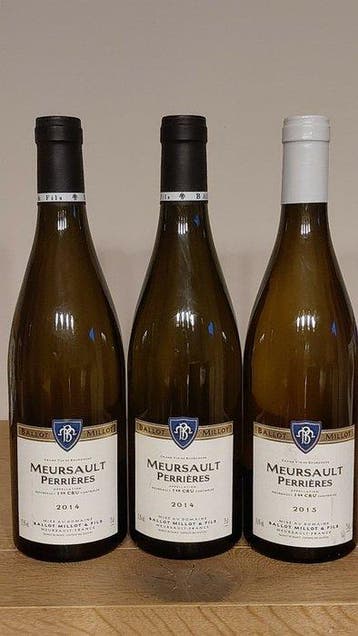 2014 x 2 & 2015 Ballot-Millot Perrières - Meursault 1er