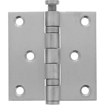 Kogellagerscharnier rechte hoeken 76x76mm RVS geborsteld..., Doe-het-zelf en Bouw, Ophalen of Verzenden, Nieuw, Scharnier