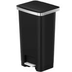 Pedaalemmer | HANA | Kunststof/RVS | Zwart | 45L |, Verzenden