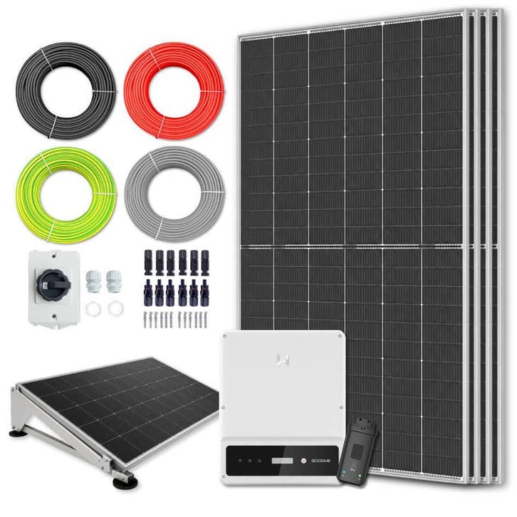 Zonnepanelen pakket voor platdak - 2.2 kW - 4x 560, Doe-het-zelf en Bouw, Zonnepanelen en Toebehoren, Ophalen of Verzenden