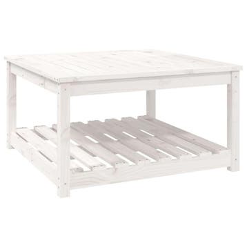 Tuintafel wit, massief hout. Tweede kansje, OP = OP!, Tuin en Terras, Tuintafels, Verzenden, Gebruikt, Vierkant, Hout