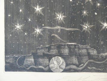 Ernst Fuchs (1930-2015) - Samson bei der hure in Gaza