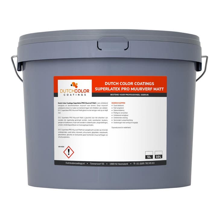 DCC Superlatex PRO Muurverf Matt 10L, Doe-het-zelf en Bouw, Verf, Beits en Lak, Nieuw, Verzenden