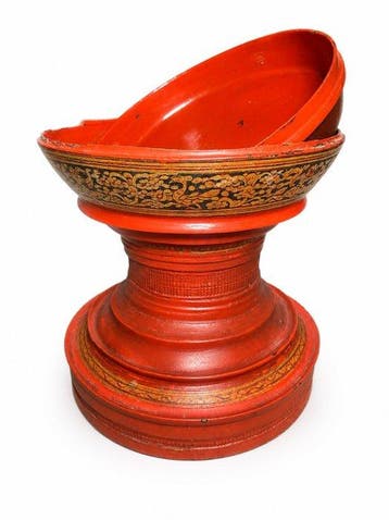 Plat doffrande - Myanmar/Birmanie - (Hsun-ok), Antiquités & Art