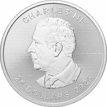 5 Troy Ounce - Zilver .999 - Maple Leaf 2026 - 155,5 gram -, Timbres & Monnaies, Métaux nobles & Lingots