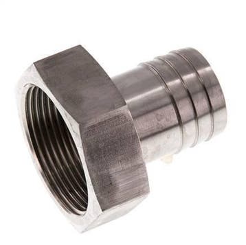 G 1 1/2 x 32mm RVS Slangpilaar 40 Bar, Verzenden, Nieuw