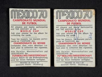 1970 Panini Mexico 70 World Cup, - History: Meazza/Sarosi &, Nieuw