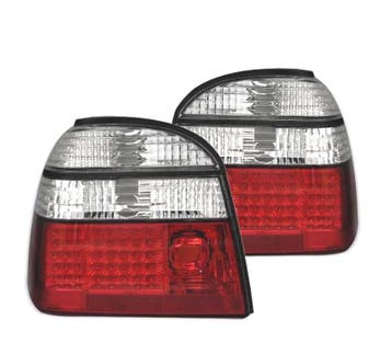 FEUX ARRIÈRE POUR VOLKSWAGEN VW GOLF 3 91-97 LED ROUGE BLANC, Verzenden