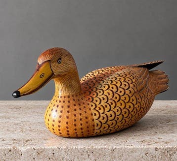 Lokeend - Superb Hand-Carved & Hand-Painted Wooden Duck
