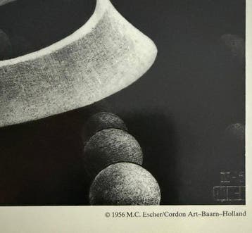 M.C. Escher (1898-1972) - “Bond of Union, 1956”. © 1956 M.C., Antiek en Kunst