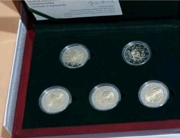 Luxemburg. 2 Euro 2022/2023 (5 monnaies) Proof (Zonder