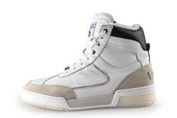 Shabbies Amsterdam Hoge sneakers in maat 41 Wit, Verzenden, Zo goed als nieuw, Sneakers, Wit