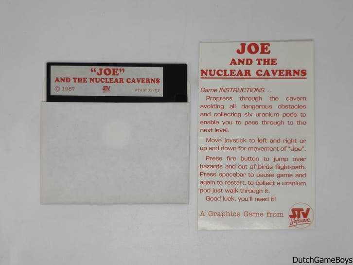 Atari XE/XL - 5,25 Disk - Joe And The Nuclear Caverns, Games en Spelcomputers, Spelcomputers | Atari, Gebruikt, Verzenden