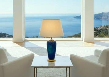 Le Dauphin - Lamp - Bleu Lagon - met de hand geschilderde