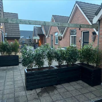 Hoge houten plantenbakken van balkjes,perfect voor jouw tuin, Verzenden, Nieuw, Balkon, 60 tot 100 cm