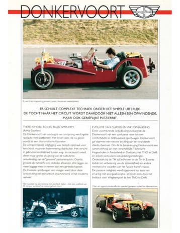1995 DONKERVOORT LEAFLET NEDERLANDS, Nieuw