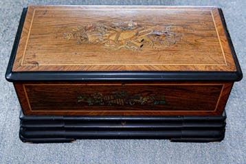 Antieke speeldoos carillon Ami Rivenc wisselbare cilinders, Antiek en Kunst