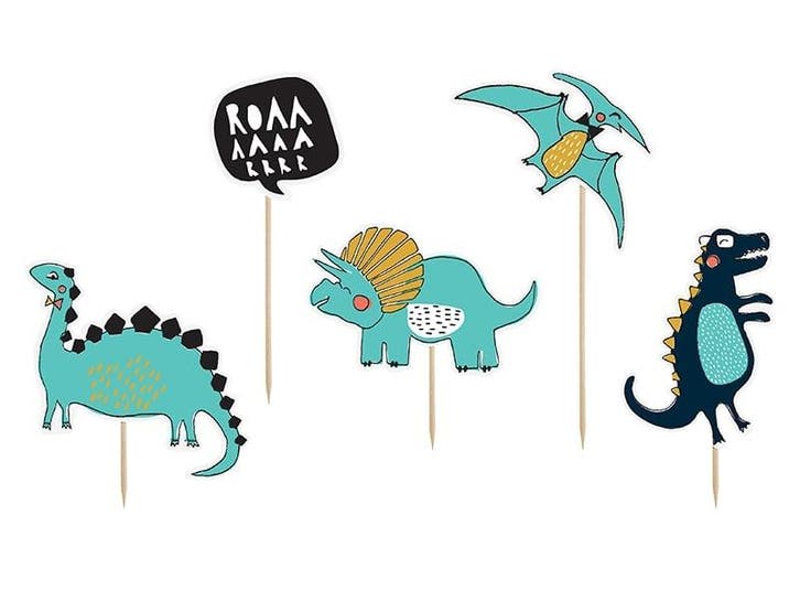 Caketopper Dinosaurs 20cm 5st, Hobby & Loisirs créatifs, Articles de fête, Envoi